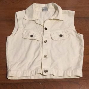 White jean vest
